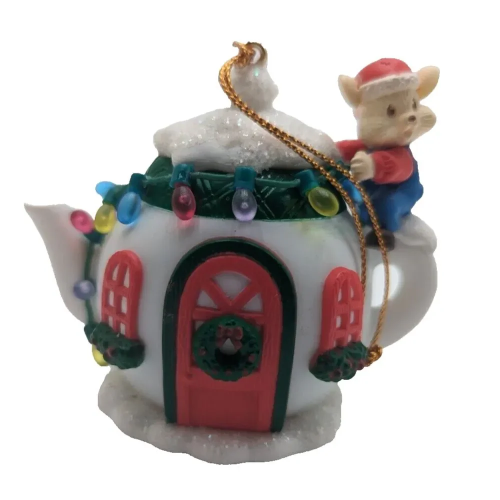 Vintage Westmar Traditions‎ Ornament 1995 Teapot House & Mouse